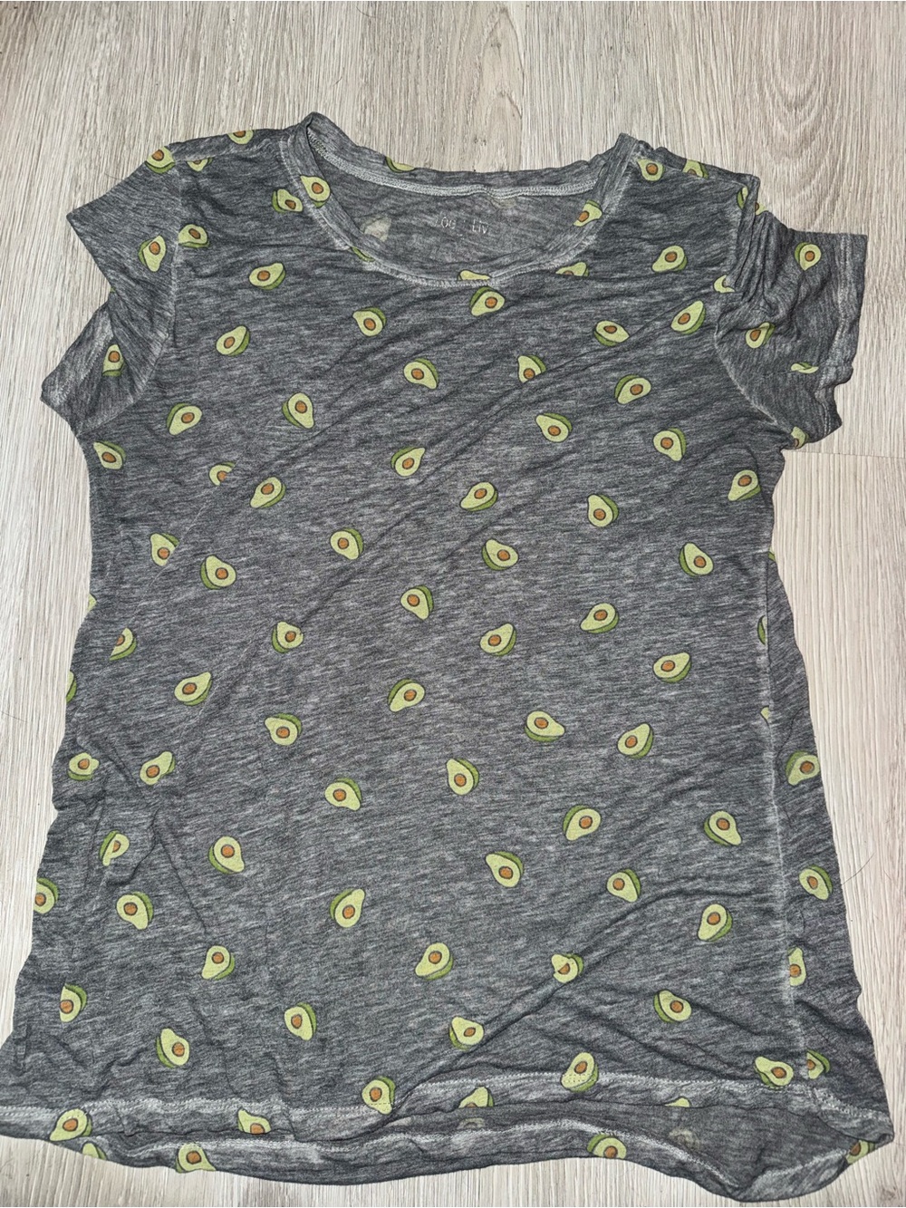 Women’s Gray Avocado Print Tee